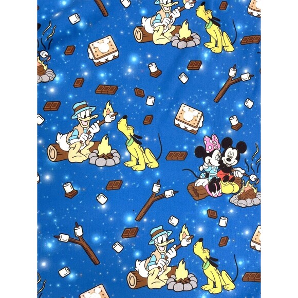Enchanted Dress Shop Women 2XL Blue Mickey Minnie Mouse Camping S’Mores Shirt - Picture 7 of 7